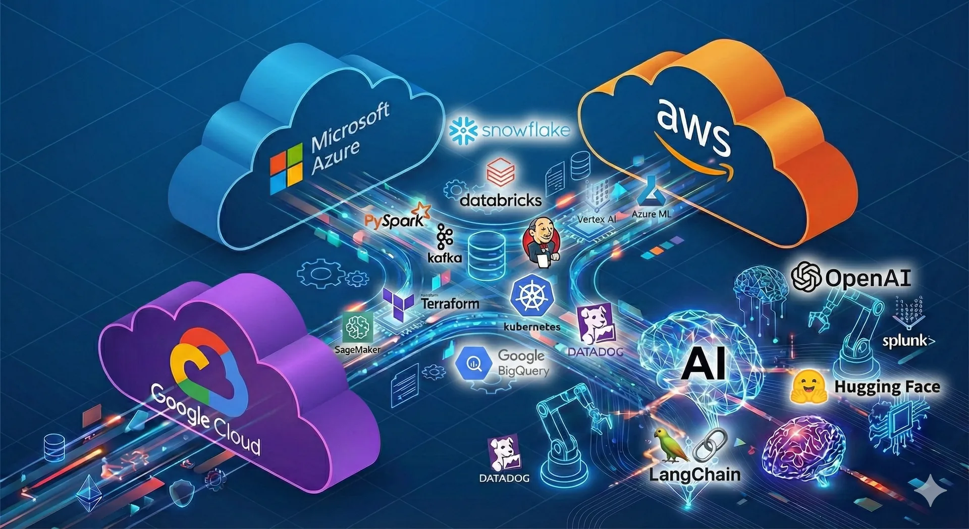 Multi-cloud, data engineering, and AI expertise backdrop
